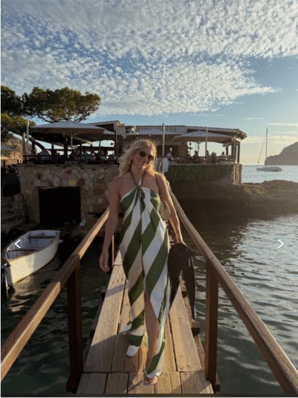 Ronny Kobo Chantell Dress in Palm Green Ivory